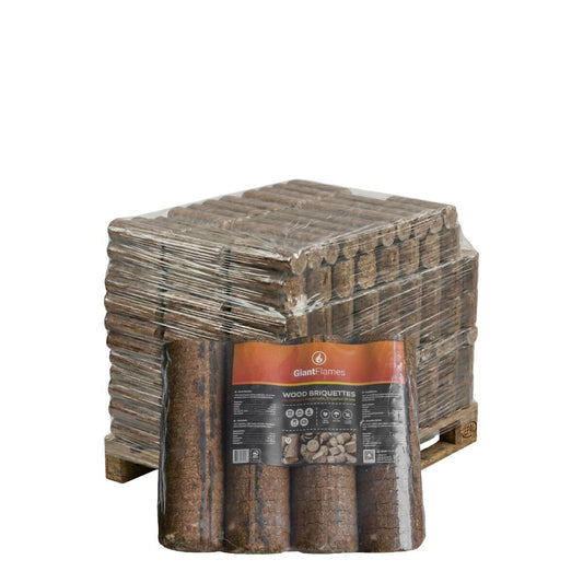 Giant Flames Holzbriketts 95 Packungen x 4,8 kg (456 kg)