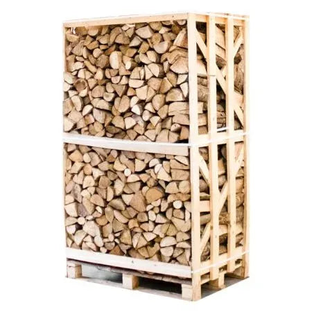 Palette Kammergetrocknetes gespalten Akazie Brennholz 25 cm