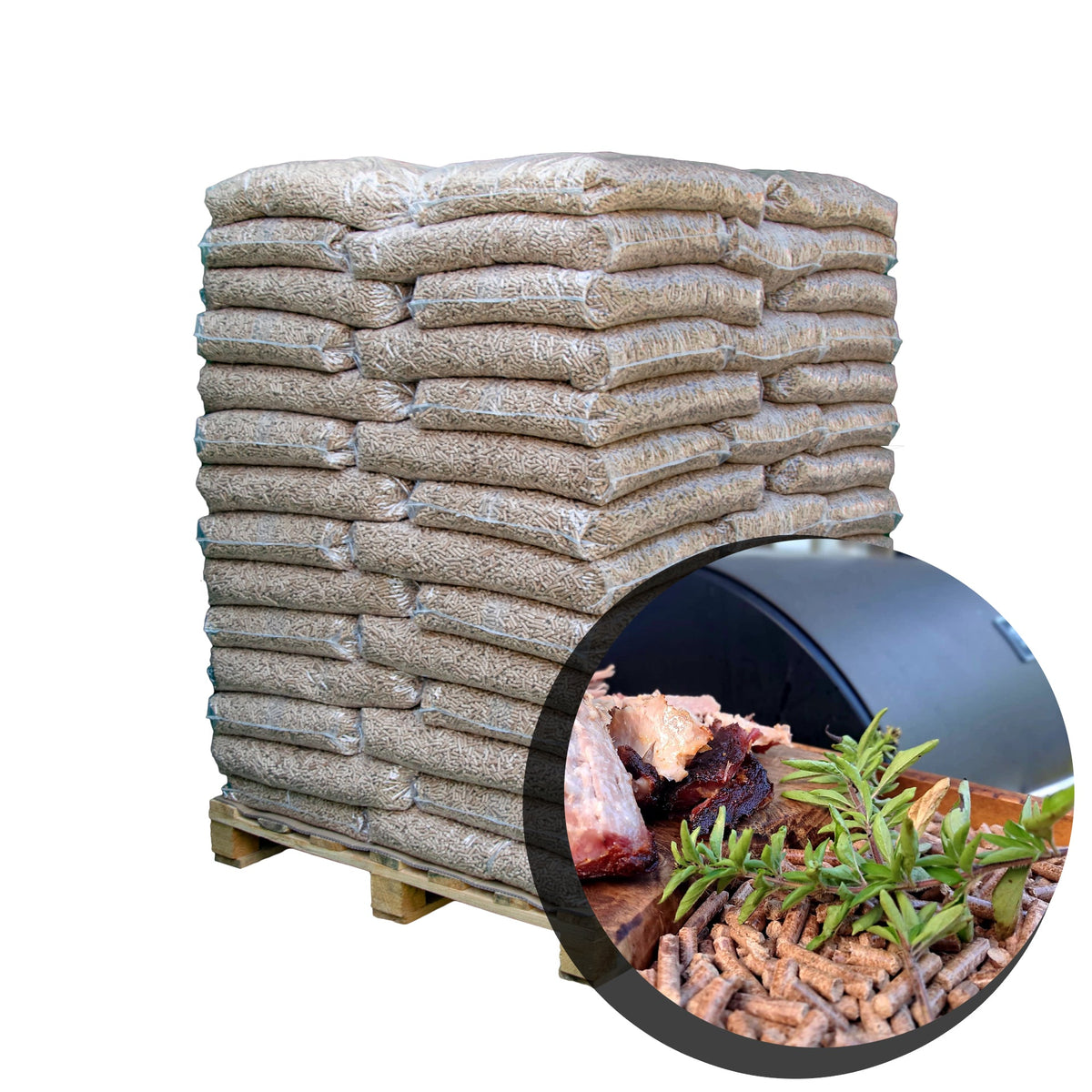 960kg Buchen-Pellets für Pellet-Smoker und Fackeln | Lieferung | 960 kg | P15BBQ-Buche-V960