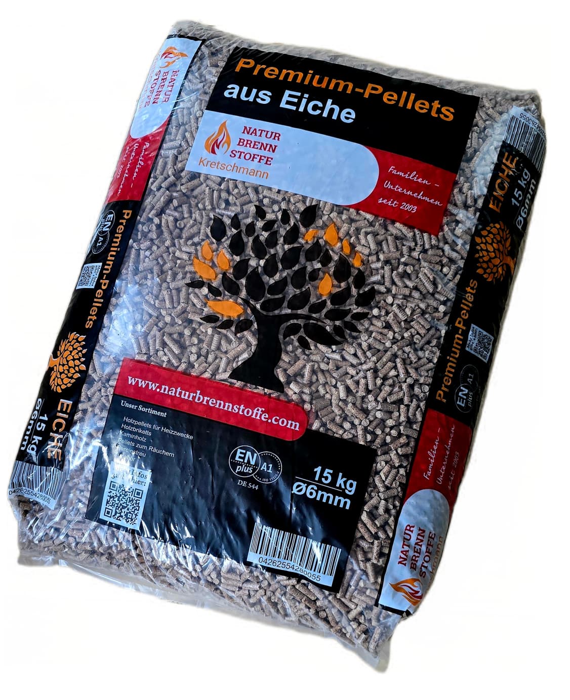 Eichen-Pellets "Naturbrennstoffe" ENplusA1 ab Lager | Selbstabholung | 15 kg | SW10469.1