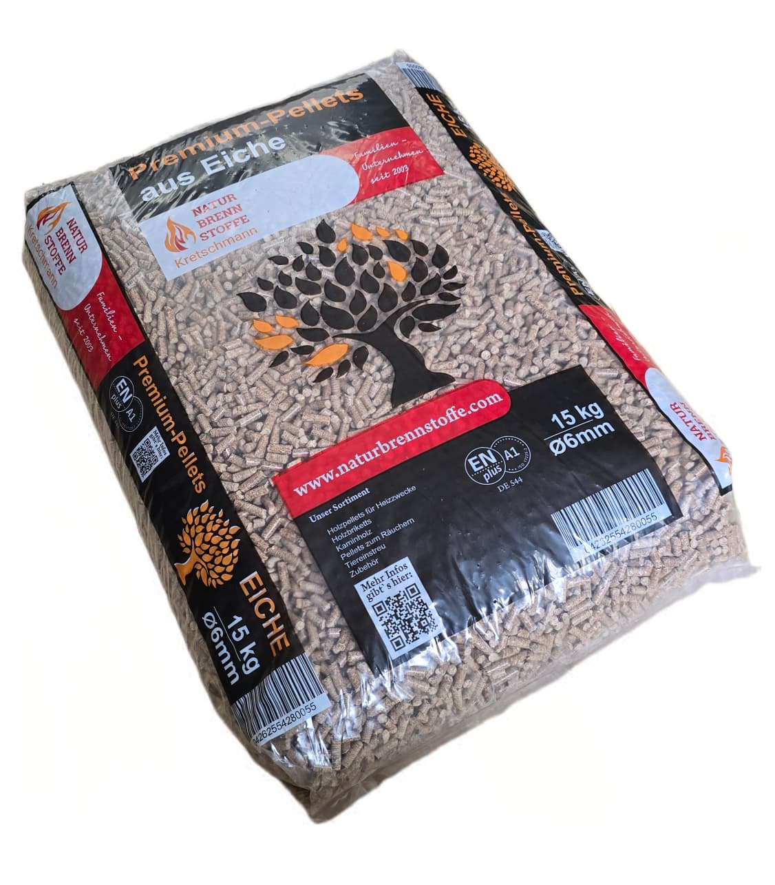 150kg Eichen-Pellets "Naturbrennstoffe" ENplusA1 | Lieferung | 150 kg | SW10466.2